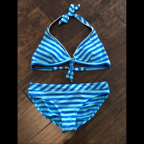 Nike Other - Nike Swim Suit Set-Reversible Top-Good Condition